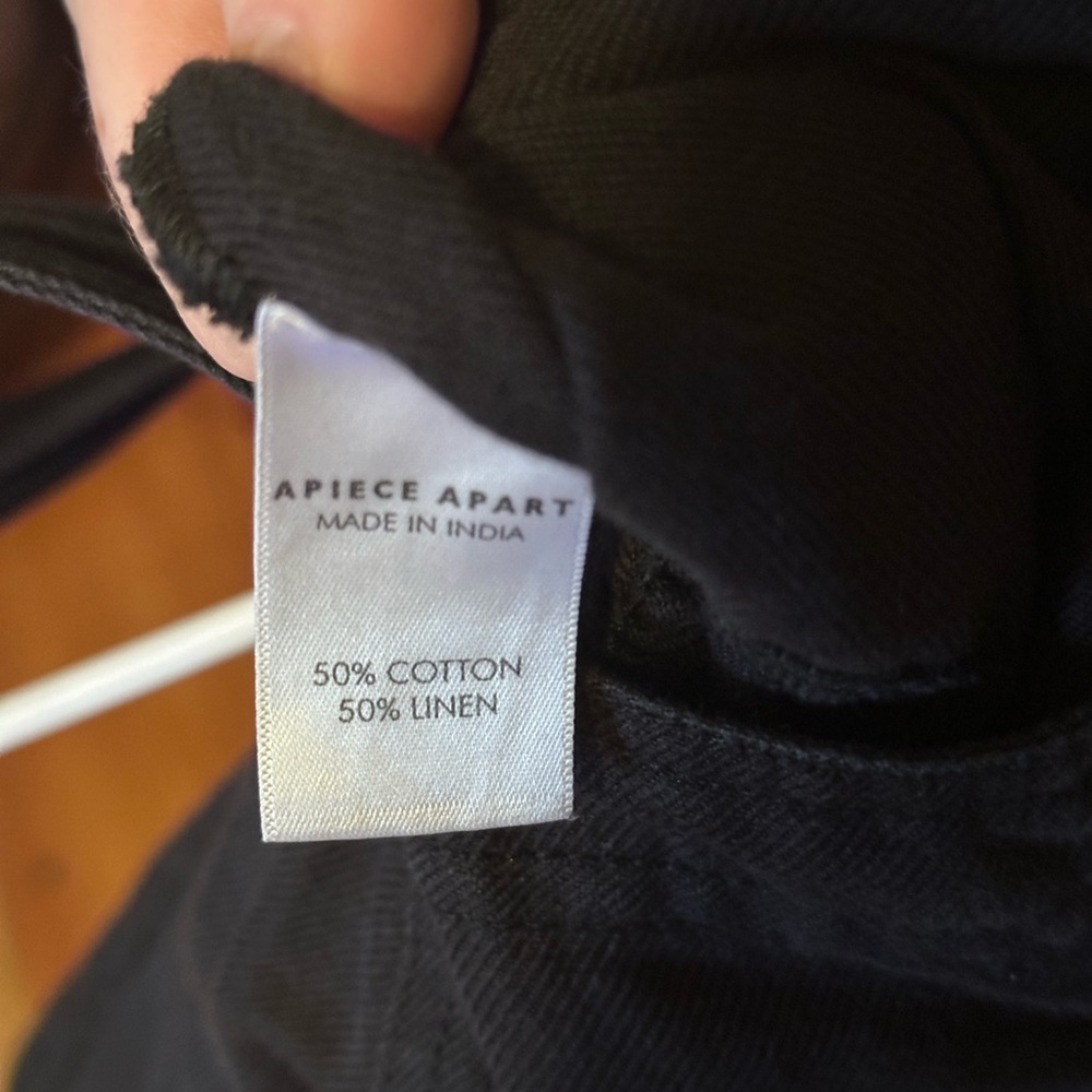 Apiece Apart black jumpsuit romper size 8 wide leg - Picture 6 of 6